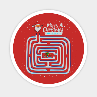 Santa With Maze Game Magnet